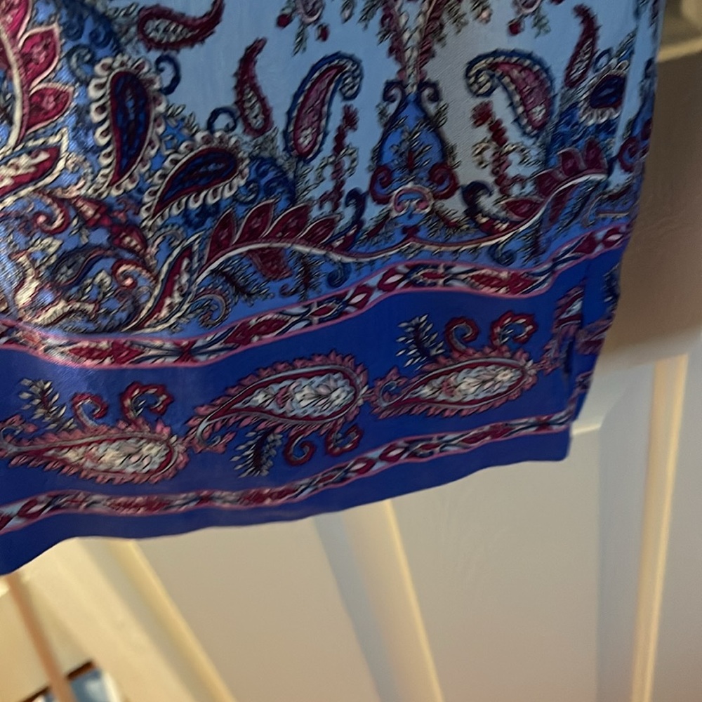 NWT Loft wide leg pull on pants paisley small - Picture 4 of 5